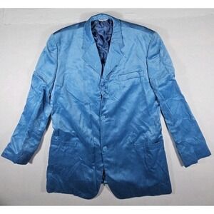Vintage Gianni Versace Blue Corduroy Suit Jacket Size 52 Made In Italy